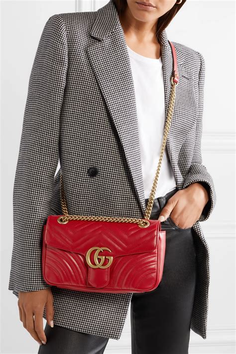 gucci red marmont quilted shoulder bag|gucci marmont small price.